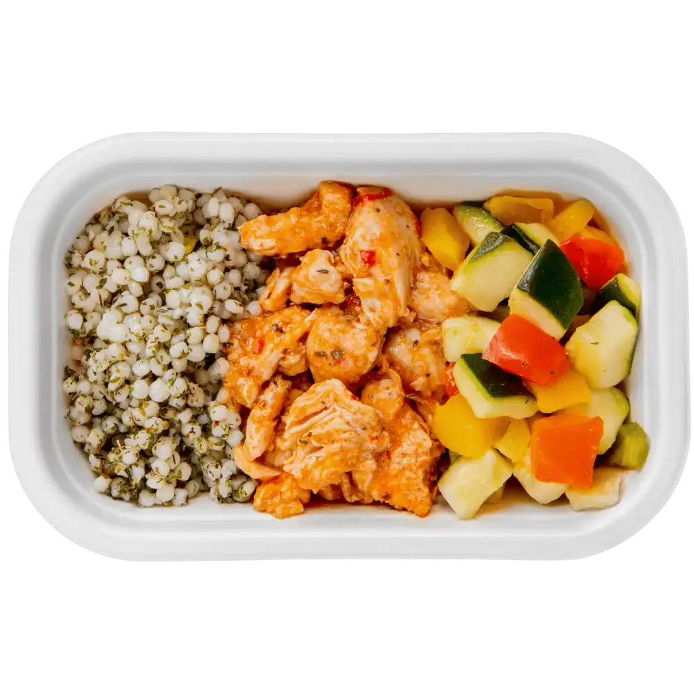 Droogtrainen - Cajun kip - Parelcouscous - Gegrilde Groenten thumbnail 3